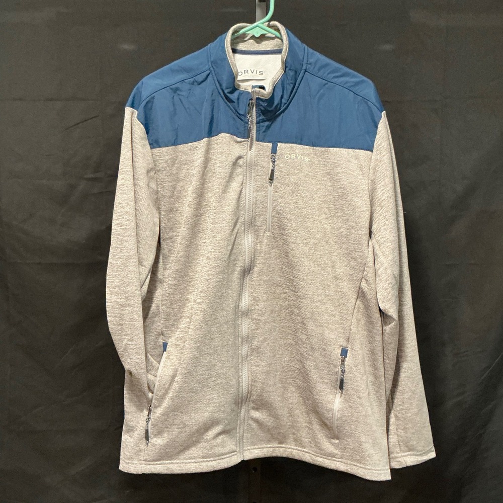 ORVIS Mens 1/4 Zip Fleece Pullover Jacket Heather Gray Blue Size‎ XL